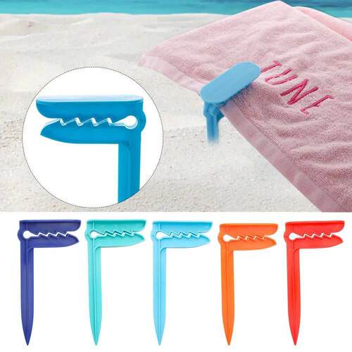 4Pcs/Set Beach Towel Clip Camping Mat Clip Outdoor Decorativ