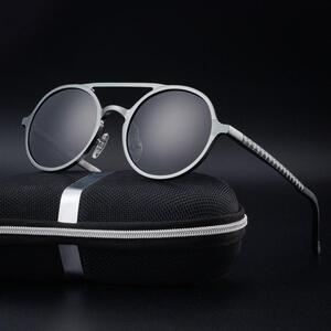 thewangs studioRound Polarized sunglasses for men Aluminum
