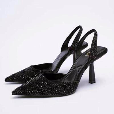 Women plus size 43 42 41 thick high heels shoes ladies pump