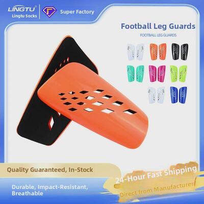 1 Pair Football Shin Pads Plastic Soccer Guards Leg Protecto
