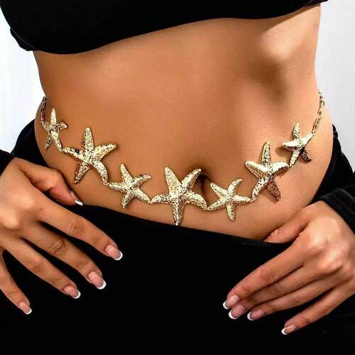 Starfish patchwork waist chain women