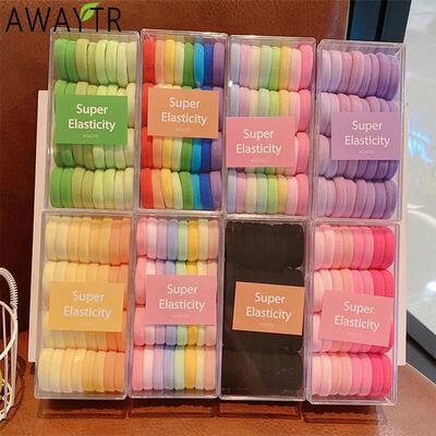 32pcs/Box Girls Elastic Hair Bands Rubber Band Hair Ties Rop