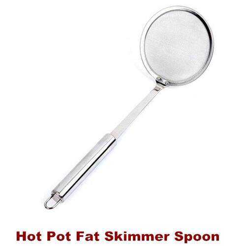Fine Mesh Skimmer Spoon Hot Pot Fat Strainer Oil Filter