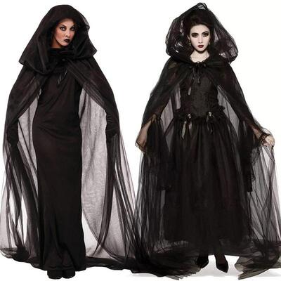 Halloween costume Ghost bride witch vampire cosplay cape