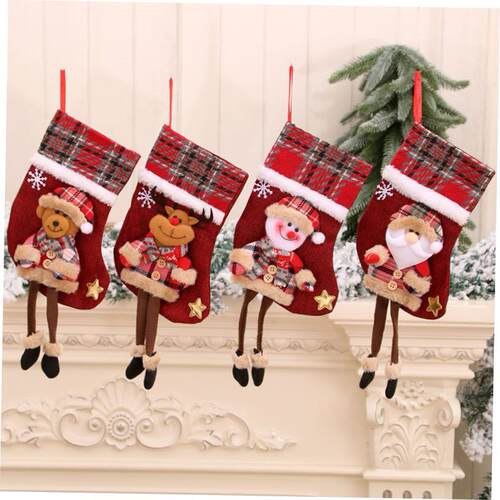christmas decoration Long leg Christmas stocking gift bag
