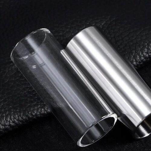 2 Pcs Glass Stainless Steel Guitar Slide Slide Medium