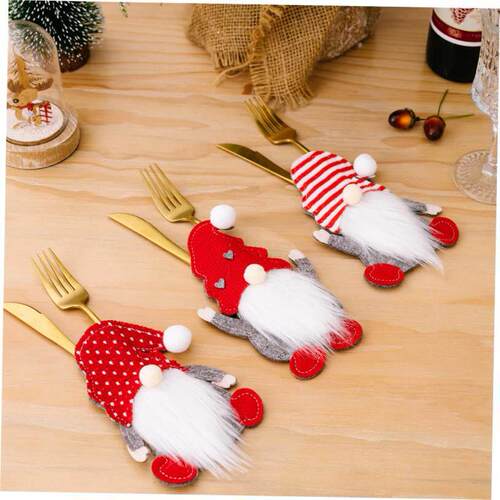 Dwarf cutlery set with cutlery set christmas decoration