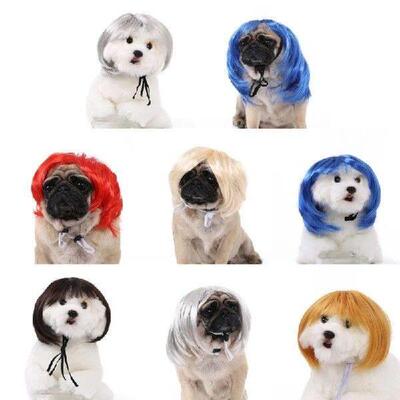 Pet Hairpiece Bob Wigs Ikun Costume Dog Wigs for Small
