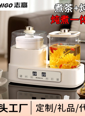 双炉养生壶小型一人家用多功能办公室炖煮一体自动恒温玻璃煮茶壶
