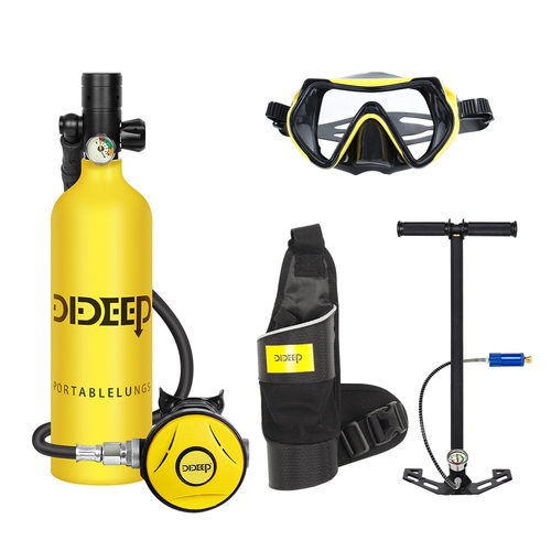 DIDEEP新款X4000Pro水下呼吸器潜水氧气瓶1L容量便携式潜水呼吸器