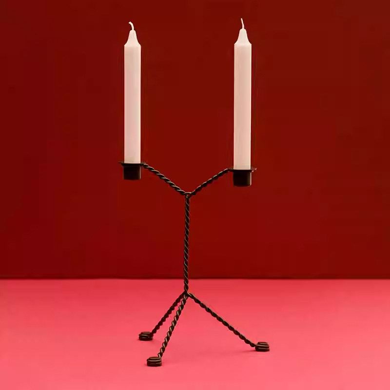 【新品】HAY Wire Candleholder 烛台摆件金属双层枝状烛