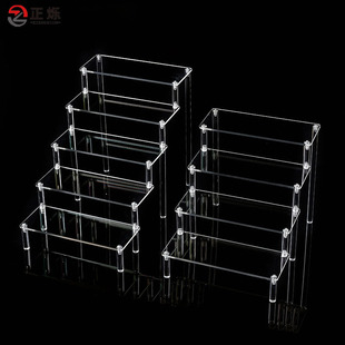 亚克力展示架透明多层手办盲盒阶梯置物架标准款收纳陈列架子