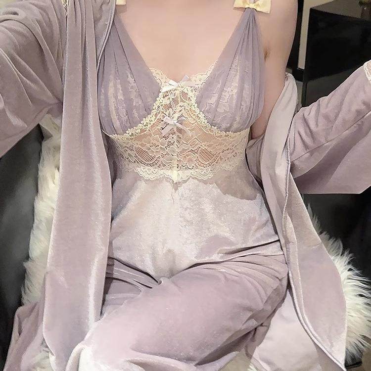 法国维多利亚金丝绒带胸垫蕾丝花边睡衣性感吊带送老婆闺蜜礼盒装,女士内衣/男士内衣/家居服,睡衣/家居服套装,淘宝优惠券,粉丝福利购,淘宝优惠卷