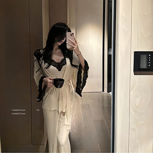 法式纯欲蕾丝高级感气质三件套