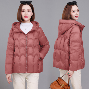 大码羽绒棉服女200斤宽松胖mm时尚棉衣中年妈妈洋气高端棉袄外套
