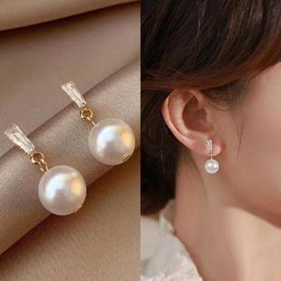 轻奢珍珠耳环女小众设计高级感耳钉气质秋冬法式 耳饰耳夹无耳洞