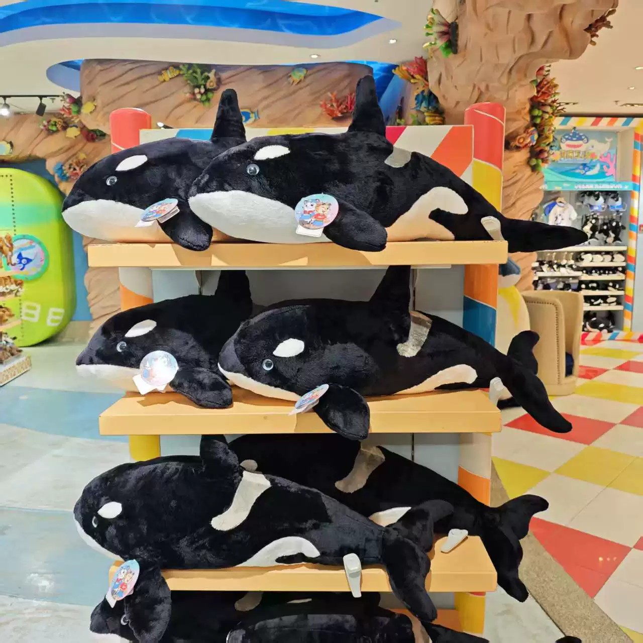 海洋王国纪念品虎鲸毛绒斜挎包