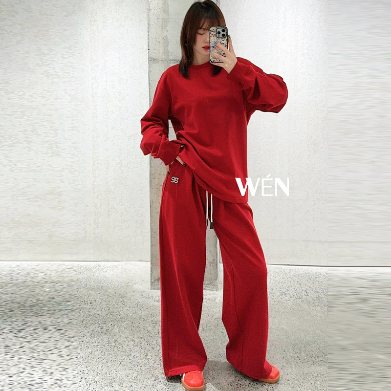 WEN买手店  AVVENN  2025新款套装可拆卸连帽披肩卫衣抽绳运动裤
