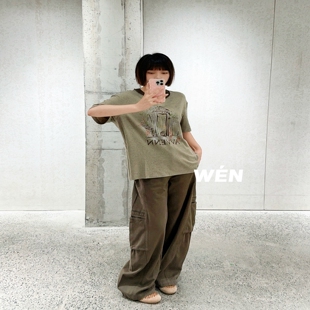 WEN买手店 AVVENN   2026年夏季新款时尚百搭腰带工装牛仔裤