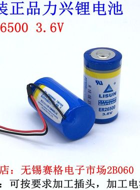 力兴3.6V锂电池ER26500 2号燃气表流量计天然气表电池ER26500M