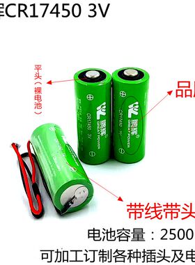 正品 鹏辉CR17450 锂电池 3.0V光电感烟器火灾探测报警器水表电池