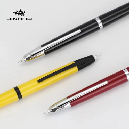 金豪20按动钢笔按压出尖磨砂黑吸墨器正姿练字笔按动式钢笔送墨囊