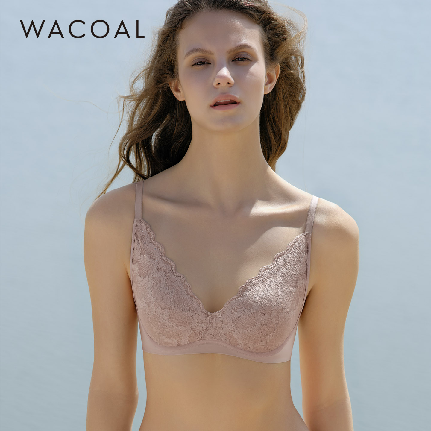 华歌尔聚拢蕾丝软支撑文胸内衣