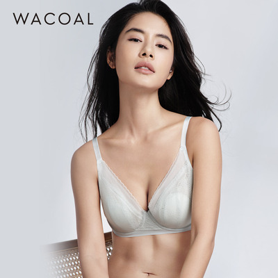 华歌尔Wacoal 40周年凉感透气软钢圈大胸文胸罩内衣女WB80H6
