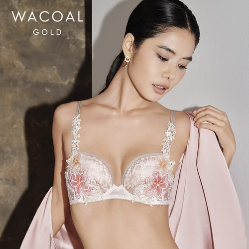 华歌尔Wacoal 金标华丽蕾丝刺绣聚拢文胸内衣女 WB31F6