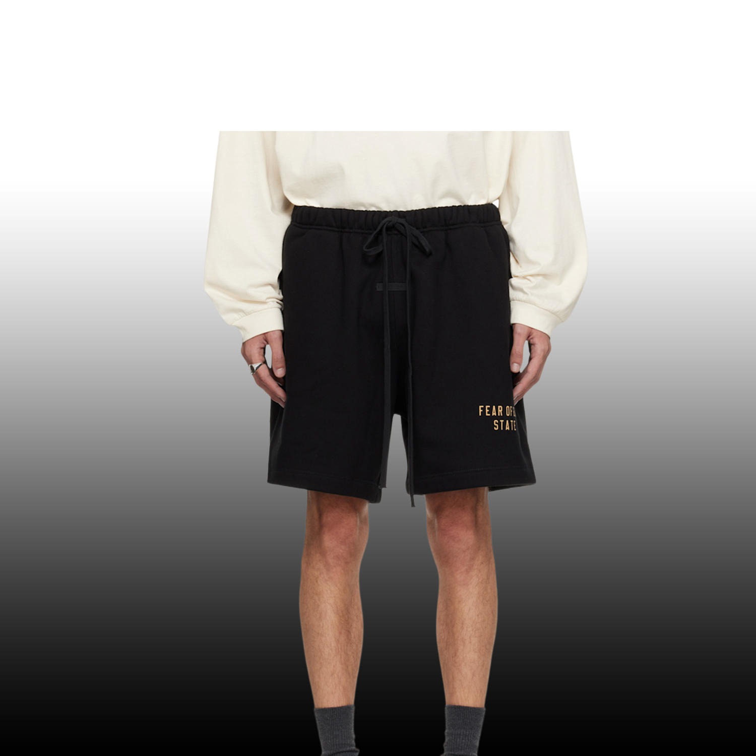 ESSENTIALS 短裤 2024秋冬美潮宽松男女情侣款印花抓绒裤子 9