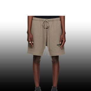 子 ESSENTIALS 烫印抓绒裤 2024秋冬美潮宽松男女情侣款 短裤