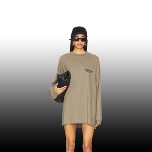 烫印纯棉上衣 2024秋冬美潮宽松男女情侣款 T恤 ESSENTIALS