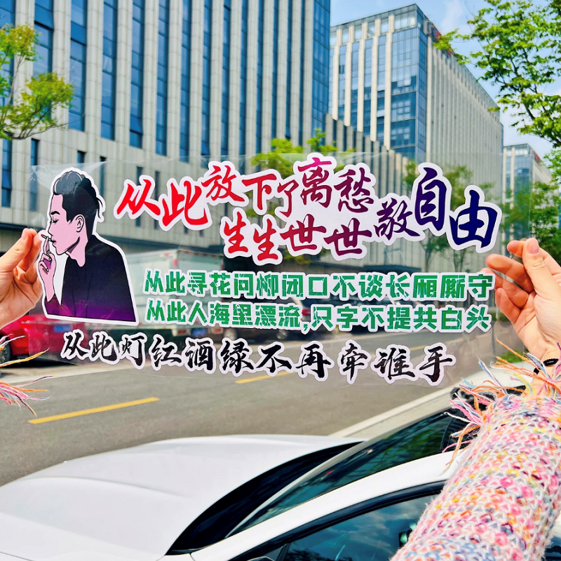汽车贴纸个性文字车门防水防晒