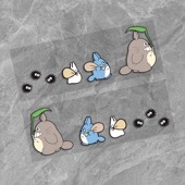 龙猫车贴汽车贴纸创意划痕遮挡贴卡通动漫电动车摩托车防水装 饰贴