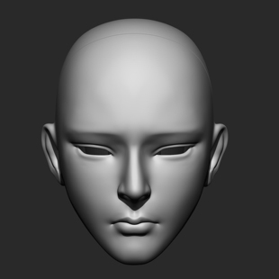 bjd娃娃人偶头三维文件3d打印图纸stl高精度手办模型素材可修改_1