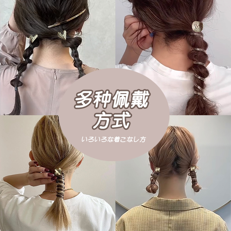 发圈高马尾神器简约皮筋发绳