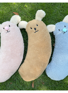 INS韩国毛绒睡眠抱枕狗狗枕头猫猫靠枕全棉柔软推车通用宠物用品