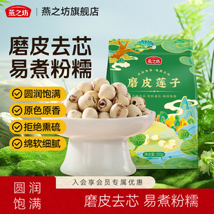 燕之坊磨皮莲子250g袋装去芯湖南湘潭圆润饱满银耳莲子羹