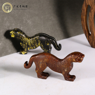 杜虎符兵符实心纯铜摆件手把件镇尺文房四宝青铜器工艺品创意礼品