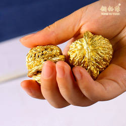 铜核桃文玩核桃实心纯铜核桃手把件健身球老人长辈按摩手球把玩件