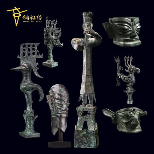 三星堆纪念品青铜面具神鸟神树