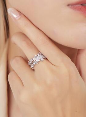 高级感满天星镂空戒指女小众