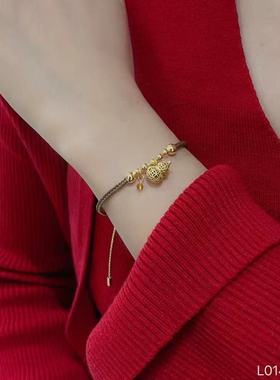 新中式小众高级感葫芦手链女转运手饰日常通勤配饰2025年新款