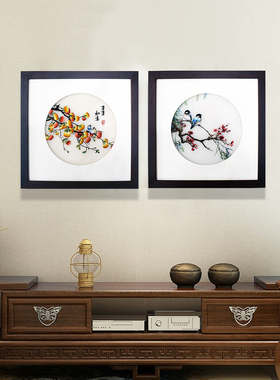 顾氏苏绣熊猫水乡风景柿子系列礼品苏州特色手工艺品商务外宾礼品