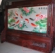 190 菠萝梗架 落地屏风 250苏绣双面绣荷花鲤鱼 双面绣鱼