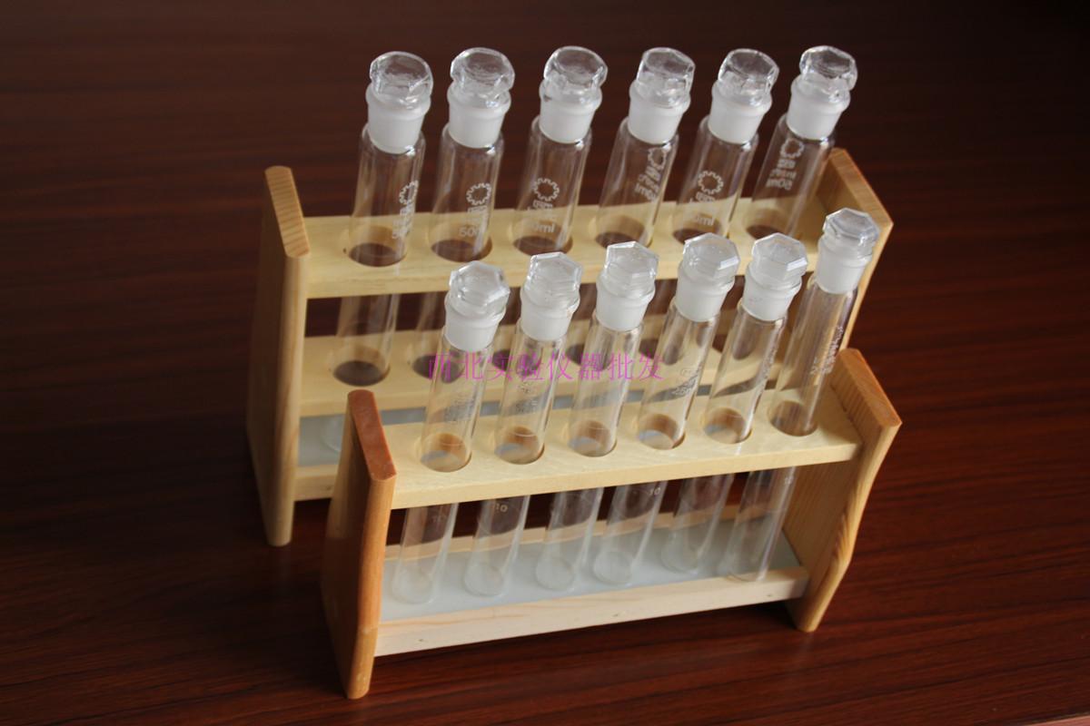 木质比色管架 比色管 试管架 6孔12孔25ml 50ml 100ml图片