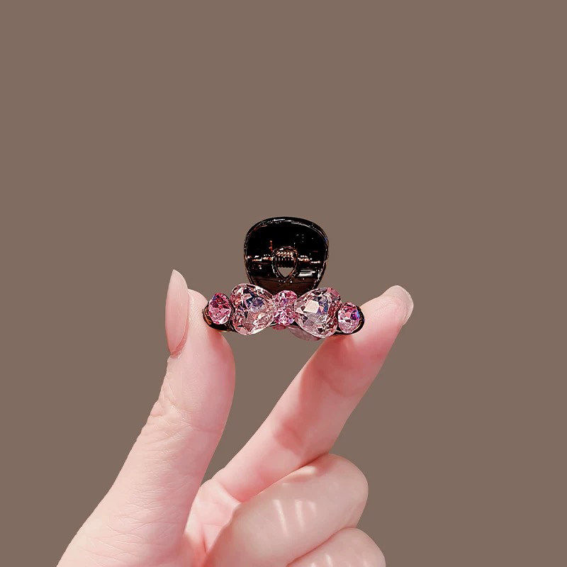 日韩风精致小巧蝴蝶结粉色闪钻水晶抓夹女刘海侧边夹网红发夹新款,饰品/流行首饰/时尚饰品新,发饰,淘宝优惠券,粉丝福利购,淘宝优惠卷