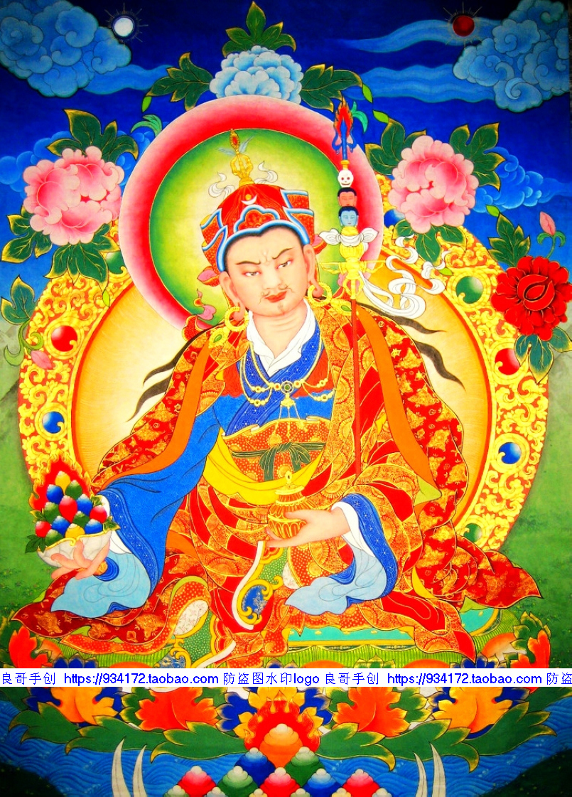 线绣包邮满格生大士全绣印花印布