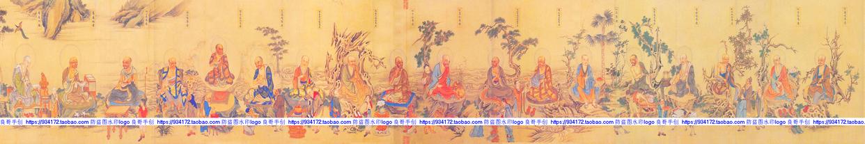 18罗汉十字绣满绣印花包邮