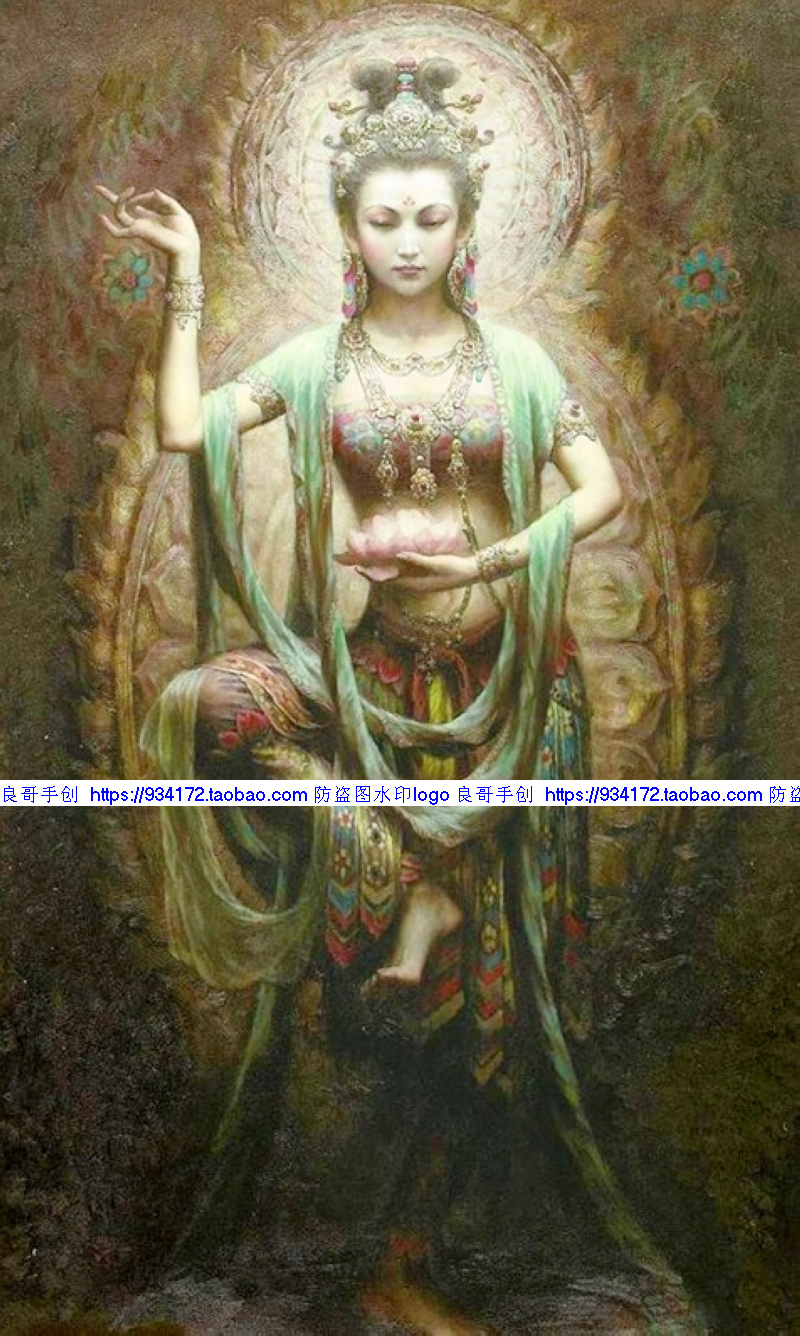 满格全绣仙女敦煌飞天十字绣